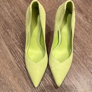 Schutz lime green chartreuse Arlette heel - 7.5